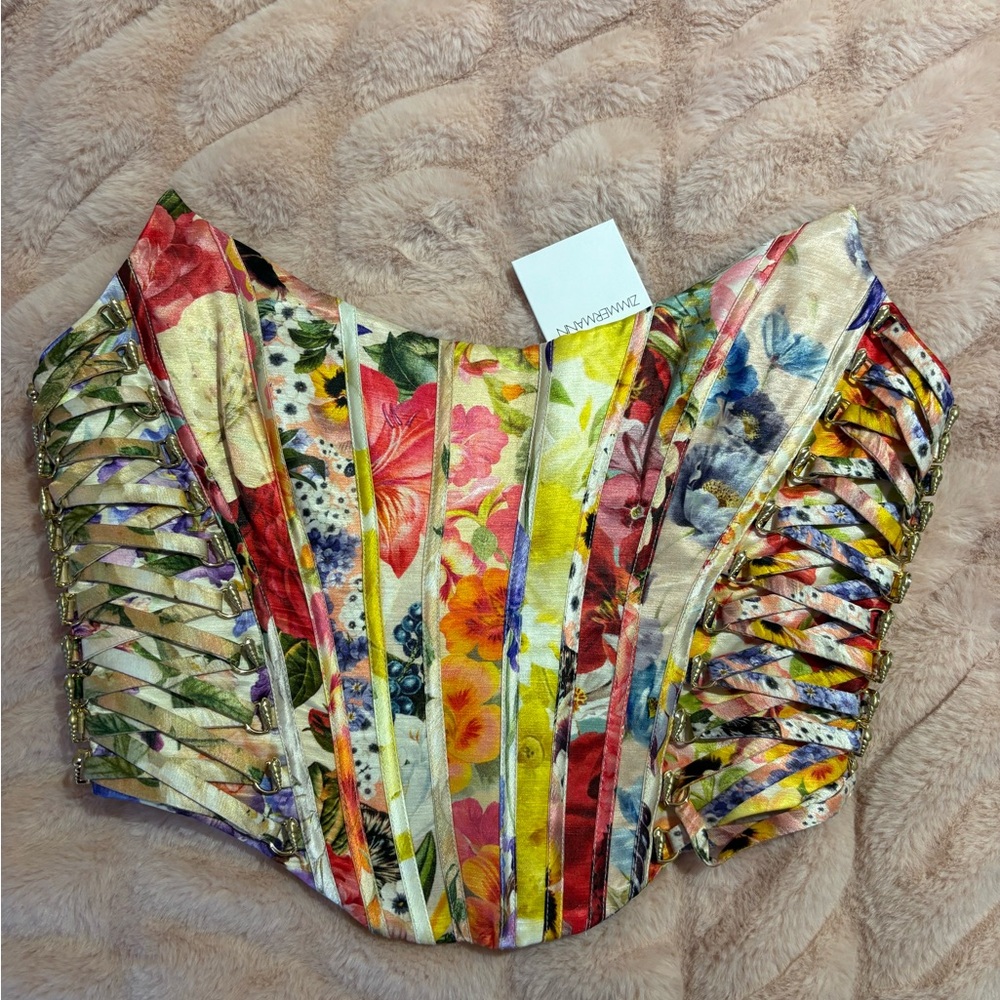 Zimmermann Multicolor Floral Top - Size 1. Ships same day.